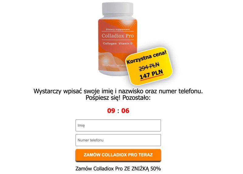 Romania - colladiox pro ingrediente